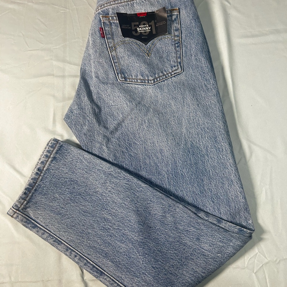 Levi’s Women’s Skinny 501 Jeans  Big E Tag High Rise Size 28x28 Blue